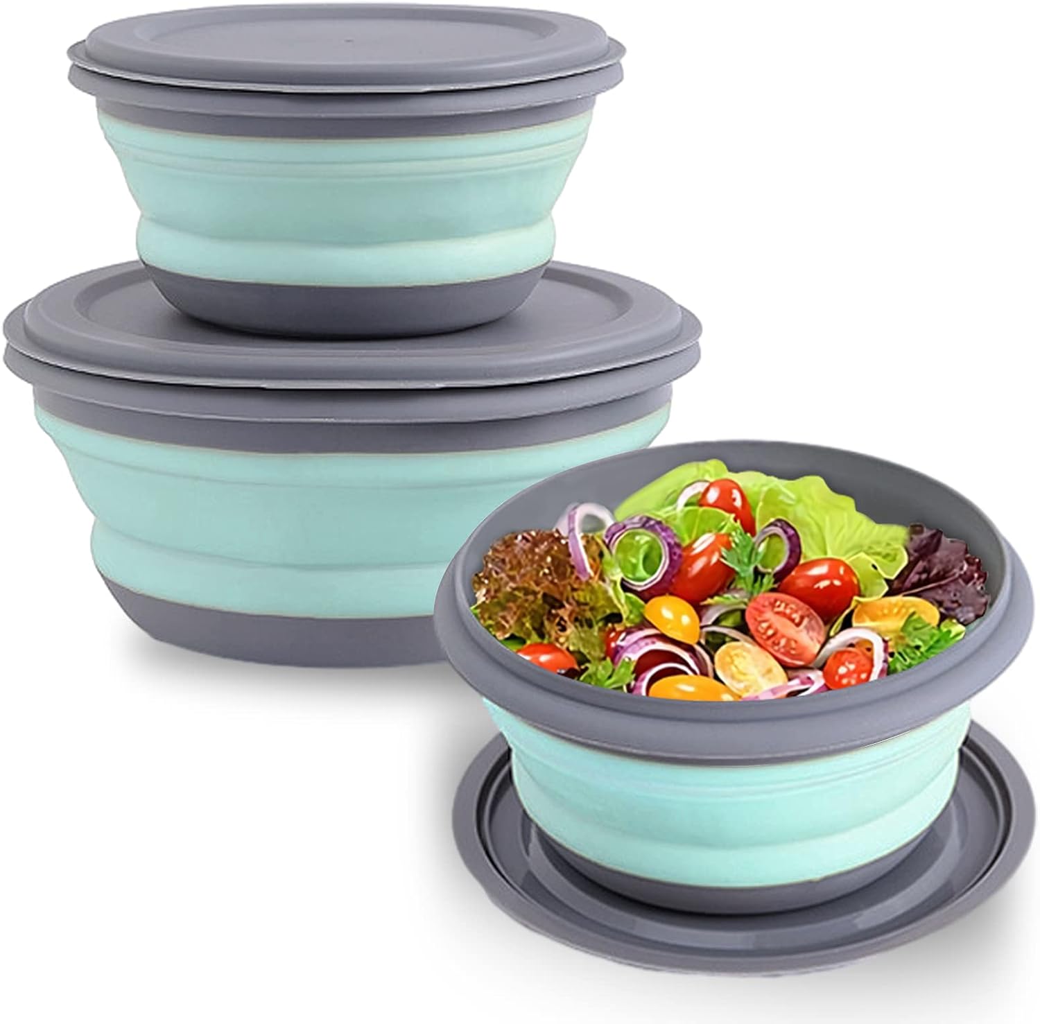 Collapsible Bowls, 3pcs Food Grade Silicone